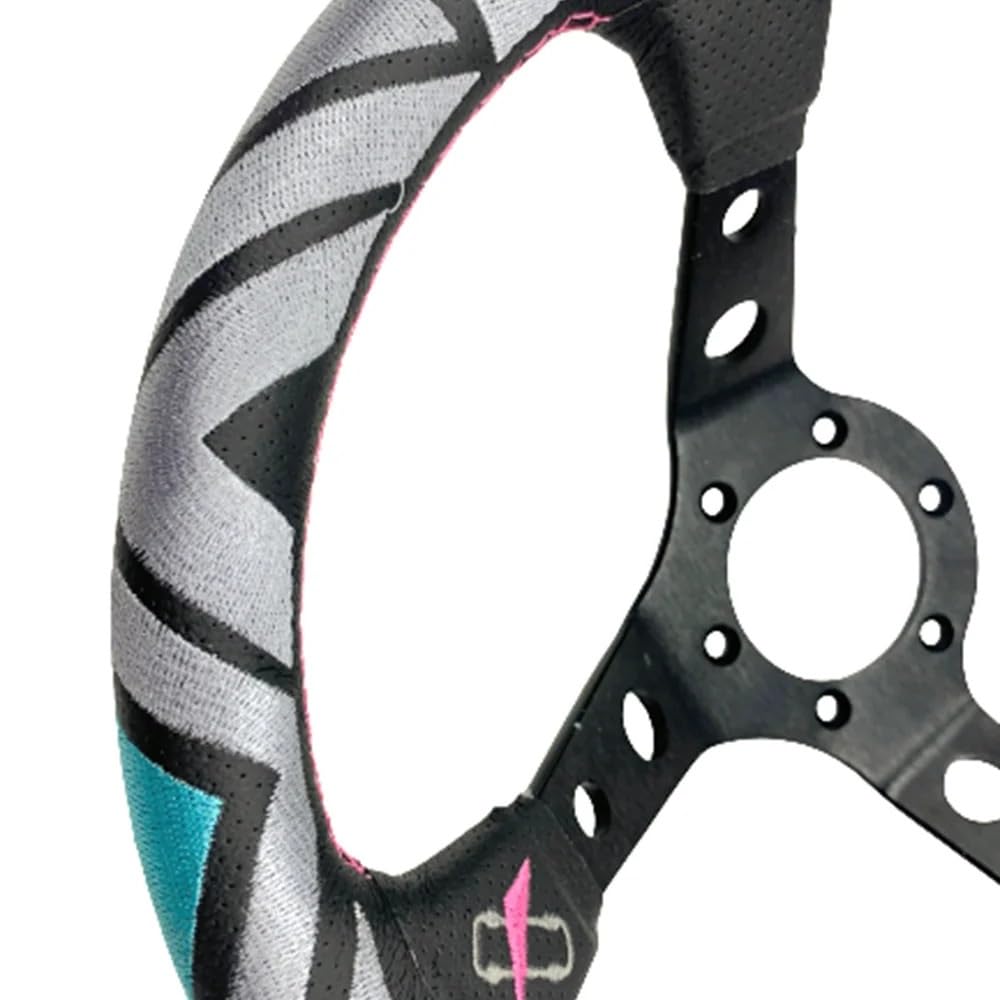 Volante Desplazado Volante 330mm 13 pulgadas Súper fibra de cuero bordado deportes deriva 320mm