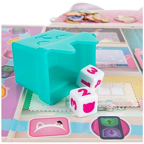 Image of Gabby's Dollhouse, Meow-Mazing Board Game Based on The DreamWorks Netflix Show with 4 Kitty Headbands, for Families & Kids Ages 4 and up