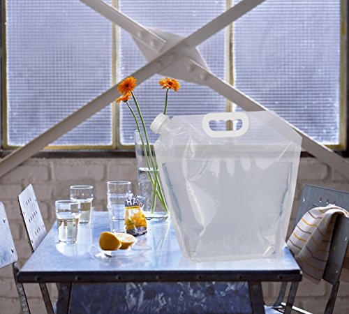 Collapsible Water Tank Container 4 Pack 5L Bpa Free Plastic Water Carrier Portable Water Tank Lightweight Space-Saving Outdoor Folding Water Bag For Sport Hiking Camping Riding Mountaineer-Clear #TOP4