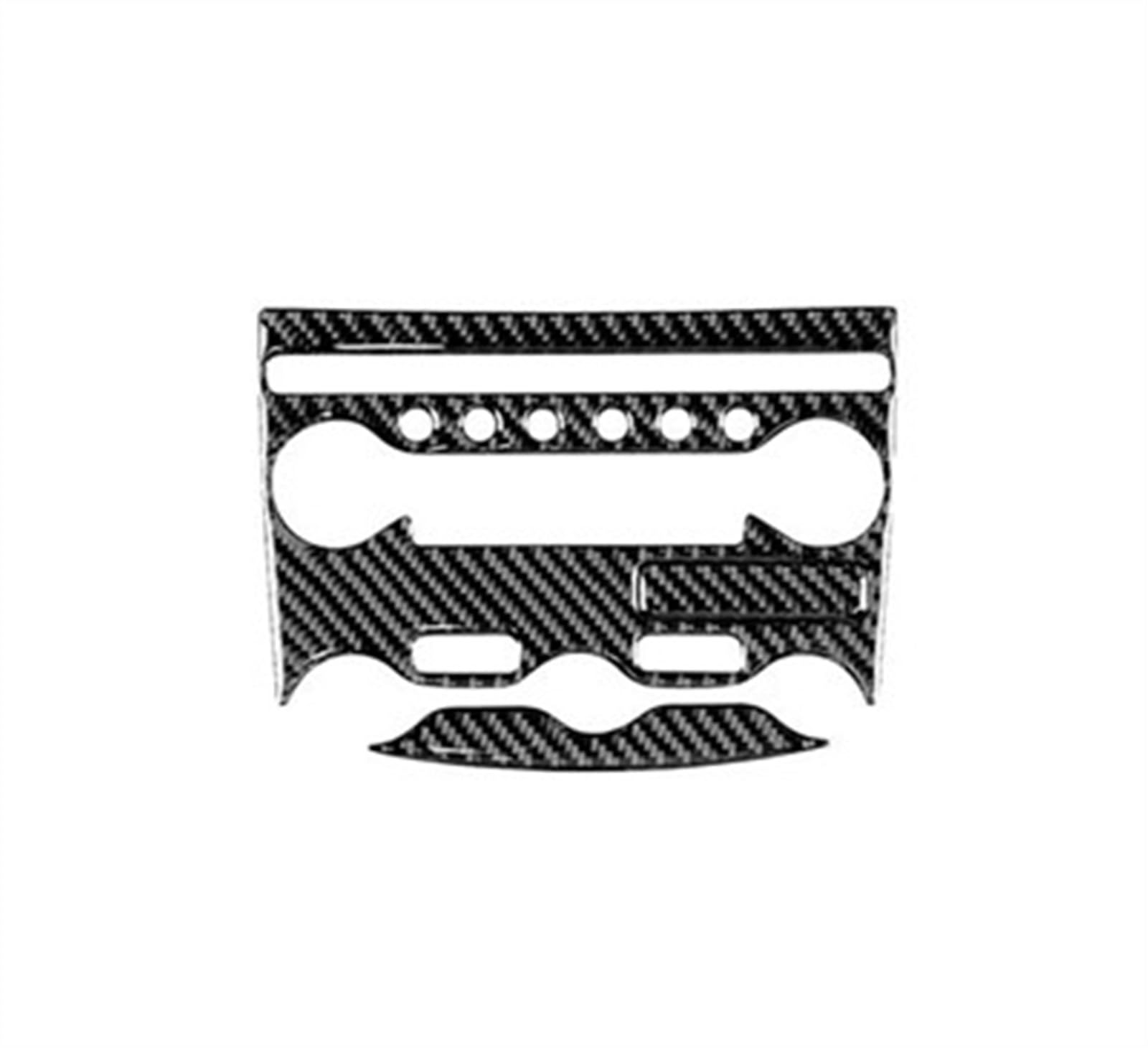 Piwine Black Car Real Carbon Fiber Control Panel Cover Stickers Interior Trim Sticker For Nissan 370Z Z34 2009-Up