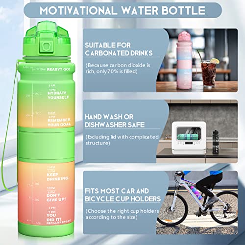 Lunidry Trinkflasche - Tritan BPA Frei Wasserflasche Kinder, 1L/500ml Kohlensäure Geeignet Auslaufsicher Sport Trinkflasche mit… – Ansicht 5