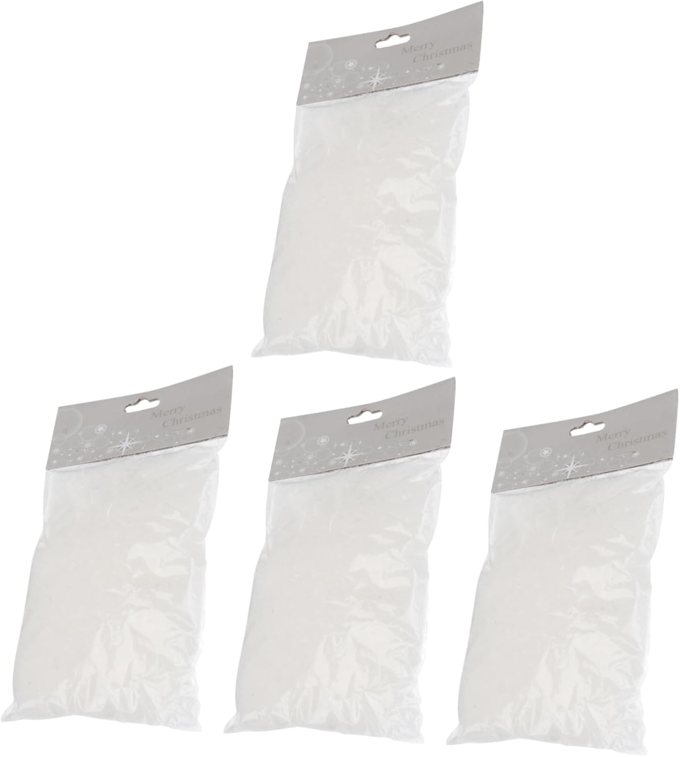 4bags Artificial Simulation Snow Decor Each for Christmas and Decorations for Holiday Photography and Creating Atmosphere