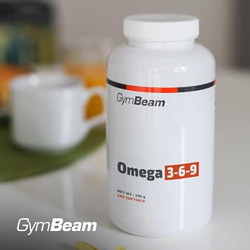 GymBeam Omega 3 6 9 enriched with vitamin E per daily dose of fish oil 800 mg receives fish linseed and sunflower oil linseed oil capsules complex source of omega-3 omega 6 and omega 9 (60 caps)