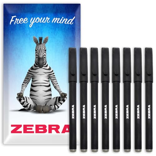 Bolígrafo Zebra ZGE Gel 0.7mm Negro Pack 8 miniatura 1