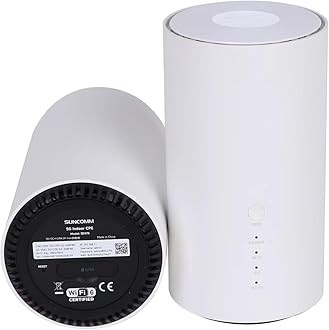 Suncomm 5G WiFi-6 Router, Ultra High-Speed Smart Home CPE | 2.5Gbps LAN | Qualcomm Snapdragon X65 Chipset | Mesh Network, 256 Users| Unlocked any SIM | 5G-A Wireless Router | 1 year warranty