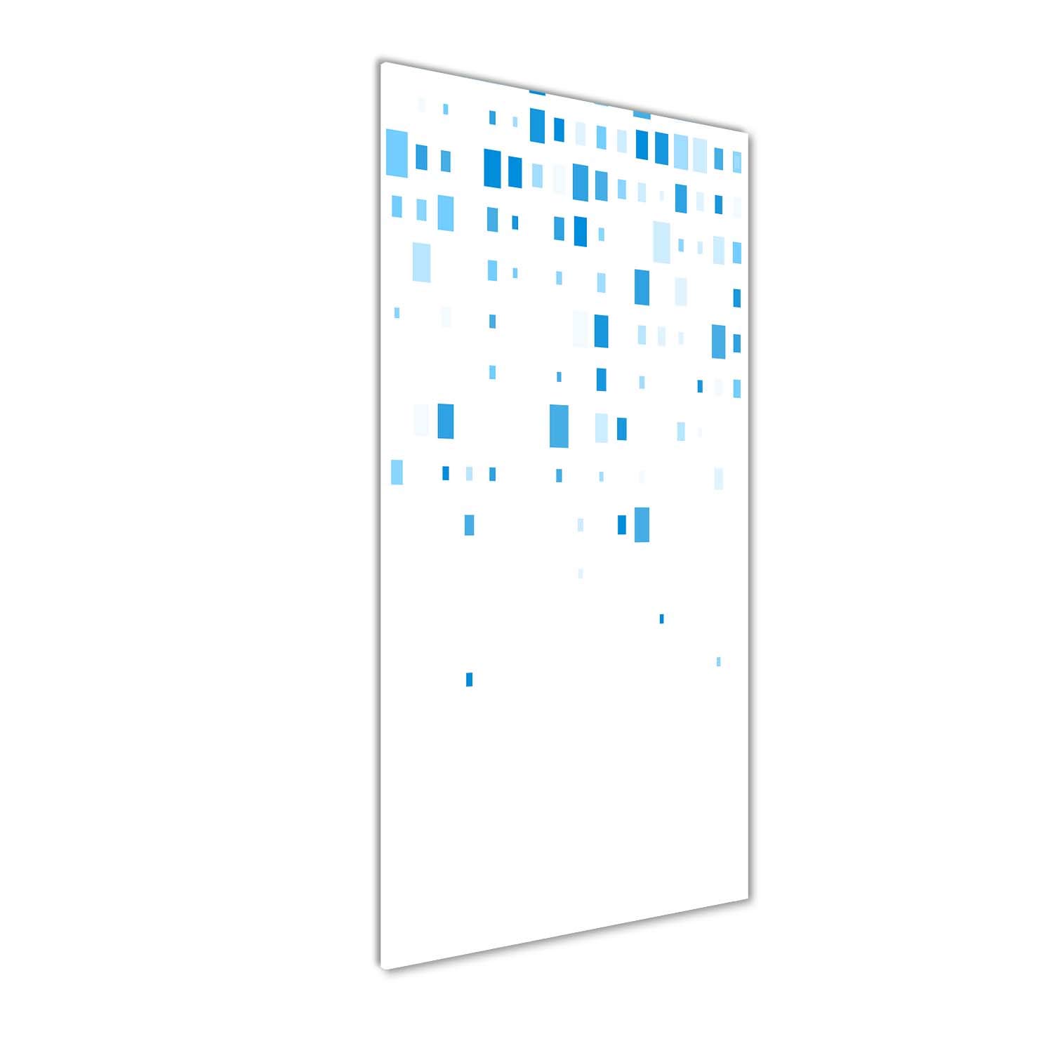 Image sur verre acrylique Tulup carrés bleus pour salon lumineux