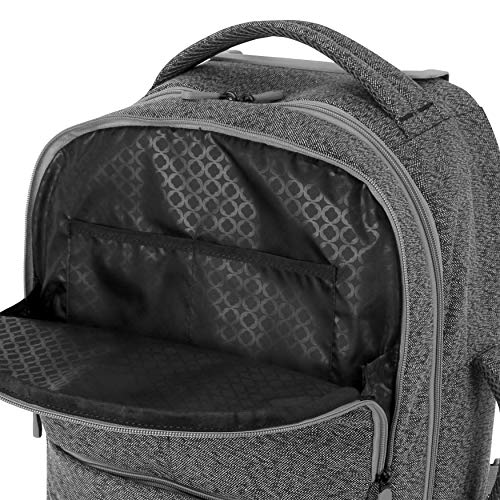 J World New York Rover Carry-On Backpack W/Wheels. Rolling Laptop, Grey, One Size #TOP5