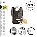 MASTER LOCK Heavy Duty Weatherproof Padlock [Closed Shackle] [Key] [Outdoor] 6321EURD – for Transportation and Industrial Applications