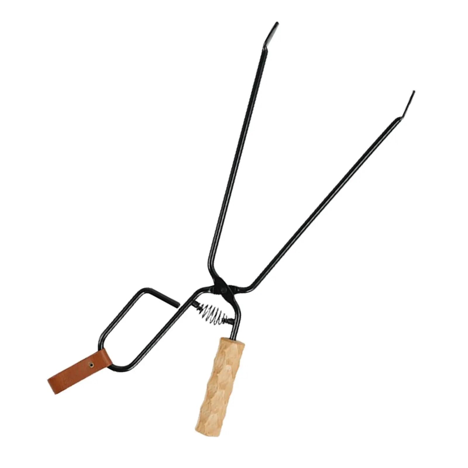 Feuerzange, Kaminzange, Holzgreifer, strapazierfähig, leicht, robust, Brennholzzange, Lagerfeuerzange for Kochen, Grillen im Innenbereich