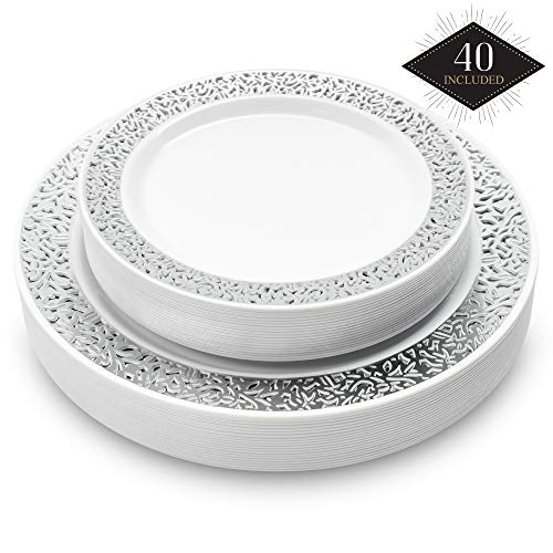 Berglander Blanc Assiettes En Plastique De 8 Pièces 25cm, Plates