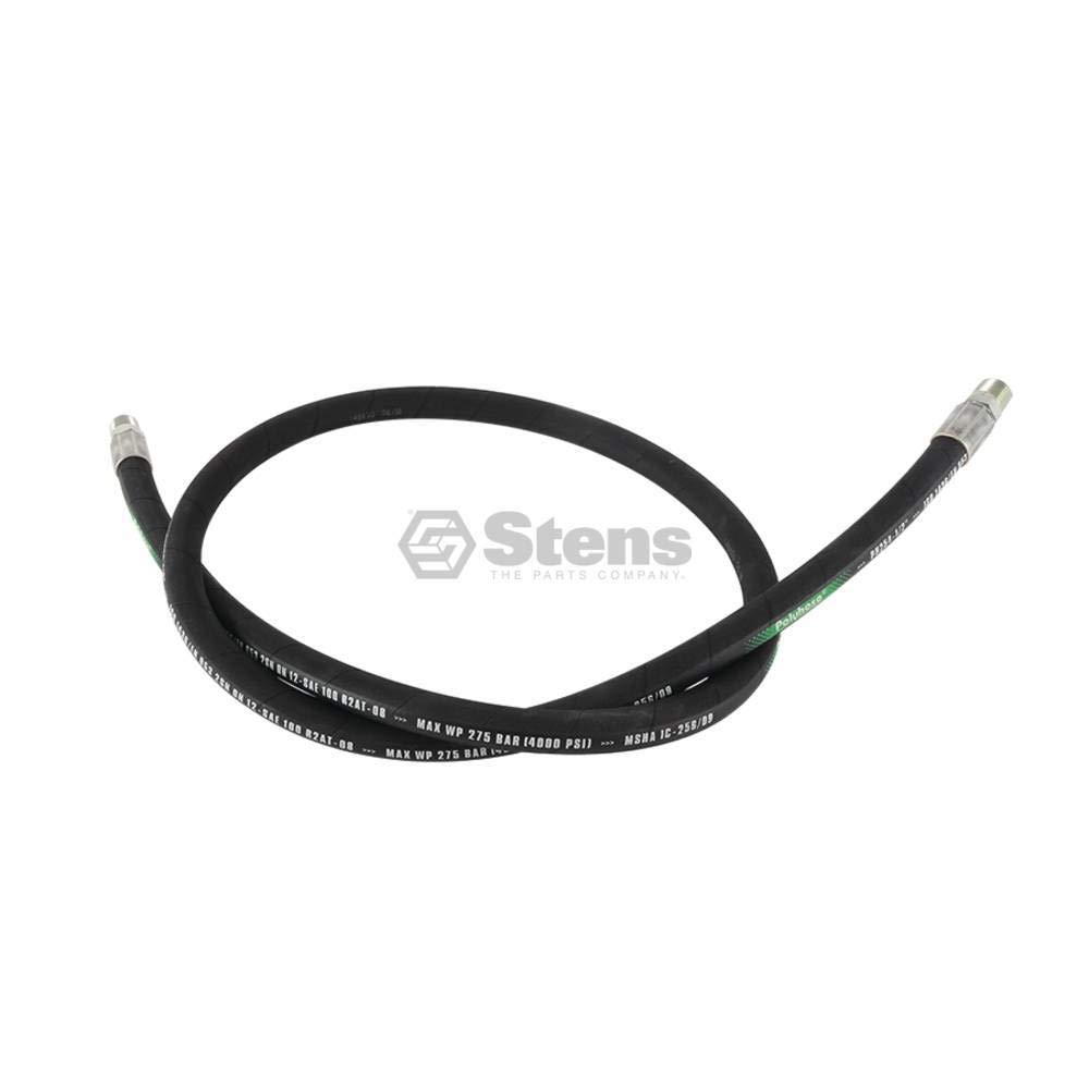 Stens 3001-0110 Hydraulic Hose, 1/2in x 72in SAE 100 R2AT 2 Wire