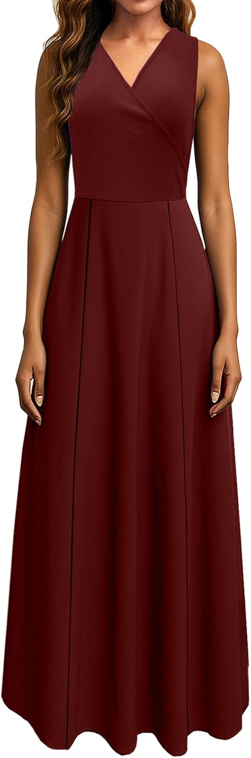 Formal Dress for Women Elegant V Neck Sleeveless Sexy High Split Evening Party Cocktail Prom Long Dresses - Image 2