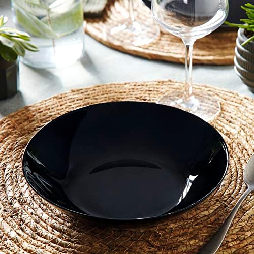 Luminarc Zestaw naczyń ze szkła Arcopal Zelie Black, 12 sztuk, 4-osobowy, czarny
