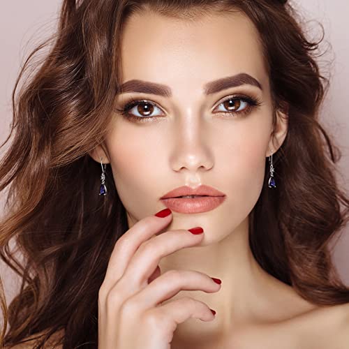 Yl Teardrop Dangle Earrings 925 Sterling Silver Drop Earring Created Tanzanite Leverback Jewelry For Women #TOP2