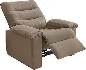 Poltrona do Papai Reclinável para Sala Besthouse Onix Pop Veludo Capuccino