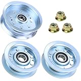 POSFLAG 2 Pack GY20067 Idler Pulley with GY20629 Idler Pulley Replaces John Deere GY22172, GY20067, GY20110, GY22082, GY20629 for John Deere D100, D105, D120, L130, LA115, LA120, X110, X125, X140
