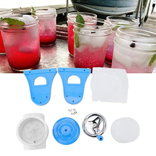 Hand Crank Ice Crusher,Ice Crusher Shaver,Ice Maker for Making Drinks for Fast Coarse, Shaved or Fine Chips Snow Cones or Slushies Mini Portable Ice Machine Ice Crusher for Children(Blue) - Thumbnail 7