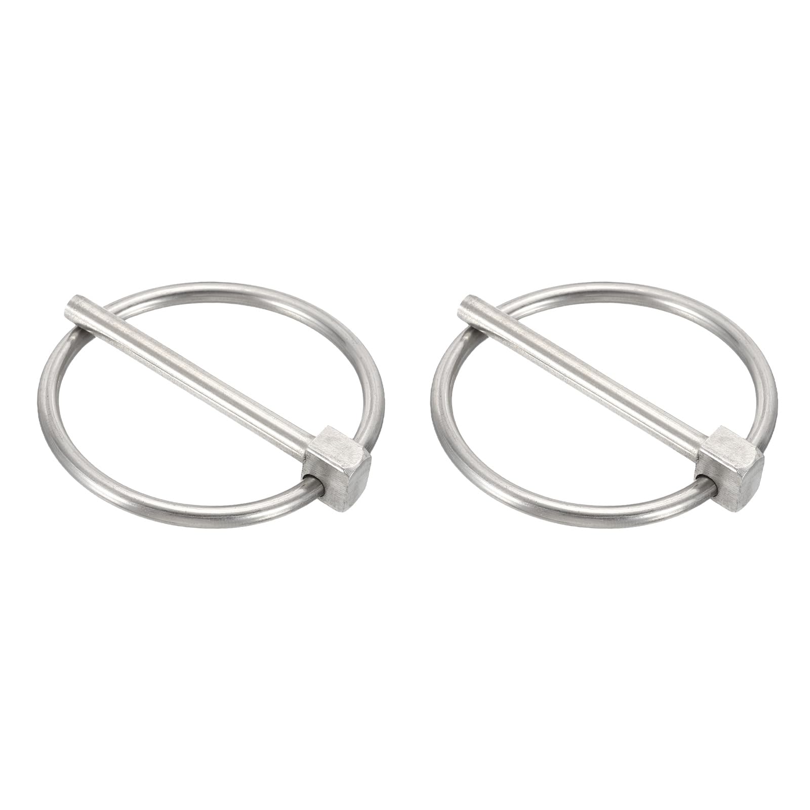 sourcing map 2Pcs Lynch Pin with Ring 4.5mm x 45mm,Heavy Duty Linch Pins