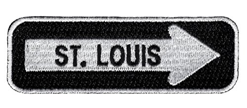 One Way Sign St. Louis Missouri Embroidered Patch Iron-On Road Biker