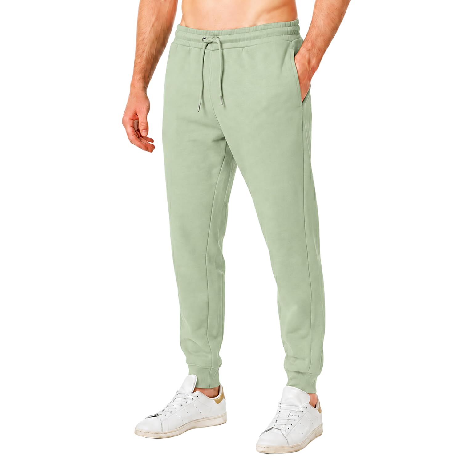 RIPT Essentials Mens Khaki Cotton/Polyester Joggers - Cuffed - Size S