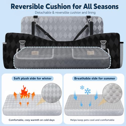 Dog Car Seat with 4 Storage Pockets