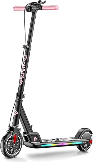 FanttikRide T9 Apex Elektroroller für Kinder, 1,3–1,7 m, 200 W Motor, LED Farblicht mit Bluetooth Musikbox, 12/16 km/h Digitalanzeige, höhenverstellbar, faltbar, bis zu 40 Minuten (Ohne ABE)