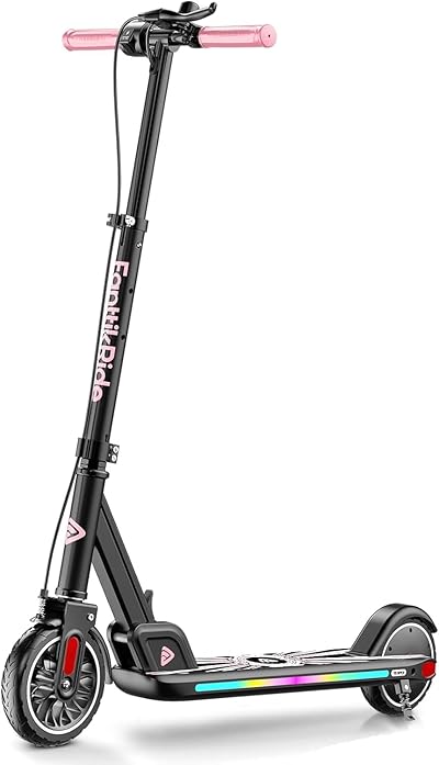 FanttikRide T9 Apex Elektroroller für Kinder, 1,3–1,7 m, 200 W Motor, LED Farblicht mit Bluetooth Musikbox, 12/16 km/h Digitalanzeige, höhenverstellbar, faltbar, bis zu 40 Minuten (Ohne ABE)