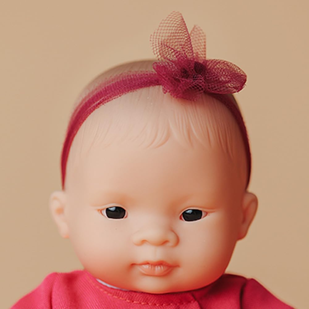 Miniland Baby Doll Asian Girl 21cm. Made in Spain with vanilla scent. Anatomically correct. My friends & Me collection - Image 4