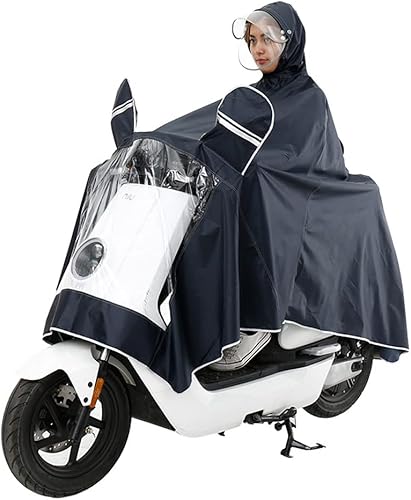 Miniatura 3 de Poncho de lluvia unisex para adultos, impermeable, para exteriores, bicicleta, motocicleta, scooter, chaqueta de ciclismo, impermeable, cubierta