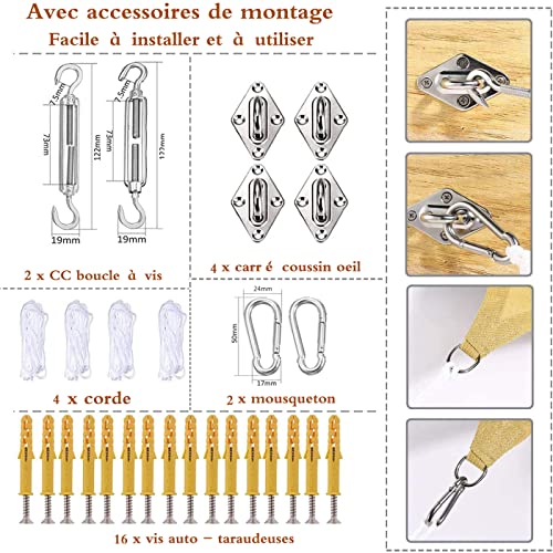 Auvent imperméable de jardin résistant pour bloquer 95 % des rayons UV - 4
