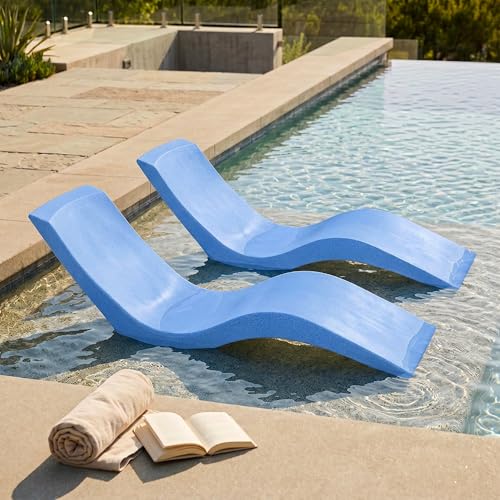 Image of Aqua Outdoors Pool Lounge Chairs, Pool Chairs for in Pool, 9-in Water Depth