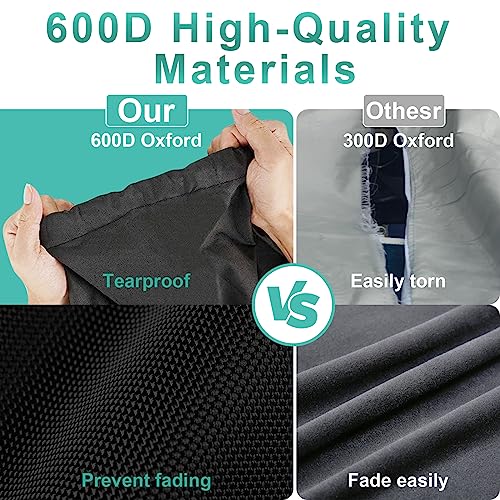 AXPQHL Dog Cage Cover,600D Oxford Fabric Material Dog Cage Cover Durable Waterproof And Windproof Dog Cage Cover For Indoor And Outdoor Use,Black(94 x 61 x 63,5 cm) - Image 4
