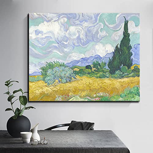 Toile Van Gogh Champ de Blé pour décoration murale maison et salon