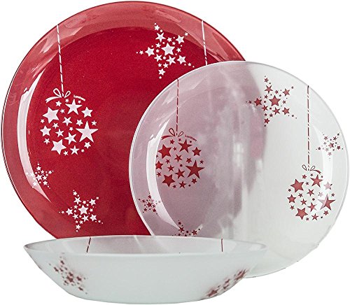 Piatti 18 pz selene red luminarc