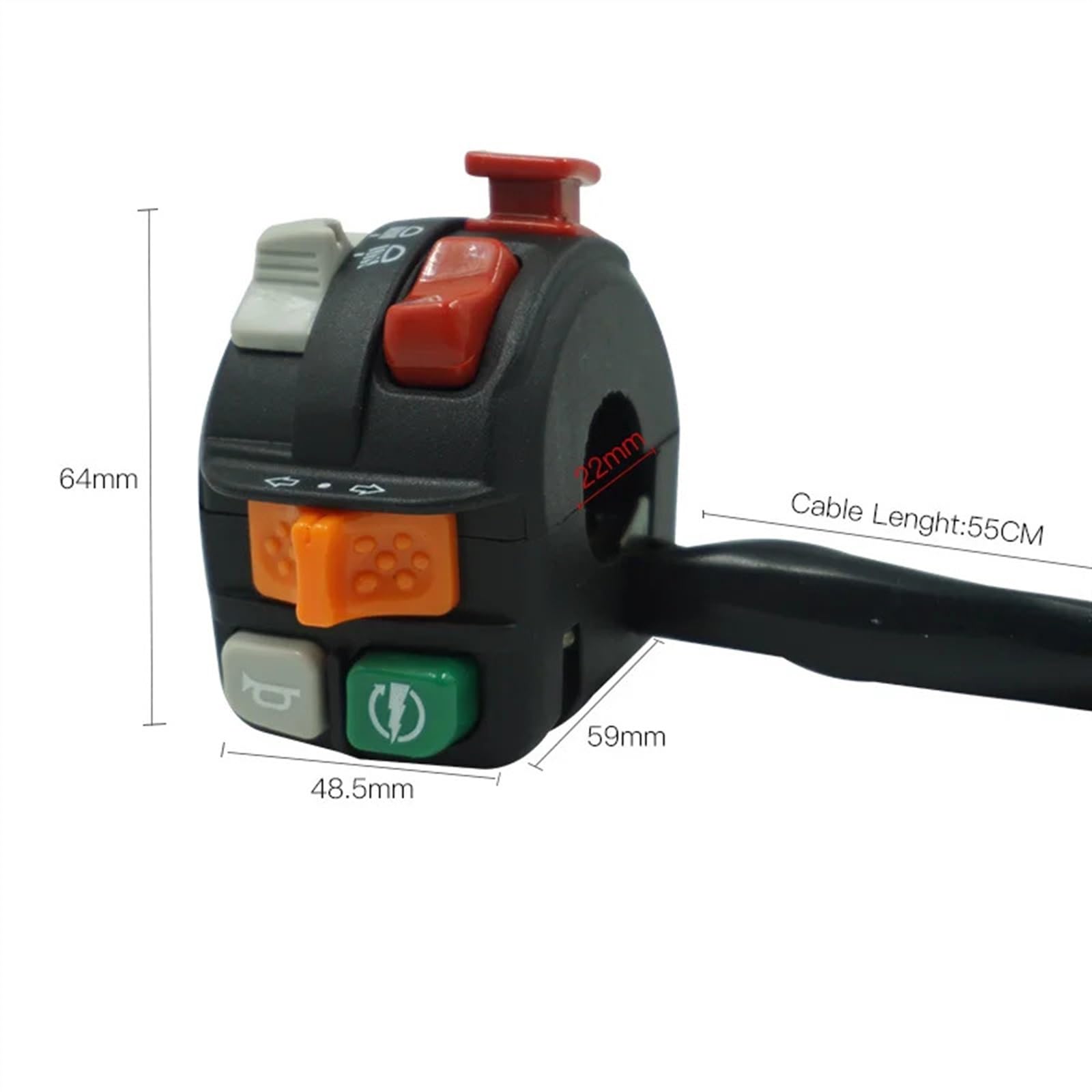 Motorrad 7/8 ""22mm Lenker Control Schalter Für 2012-2017 Outlander Renegade 400-1000 Multifunktions Griff Schalter 710004040 Motorrad-Steuerschalter