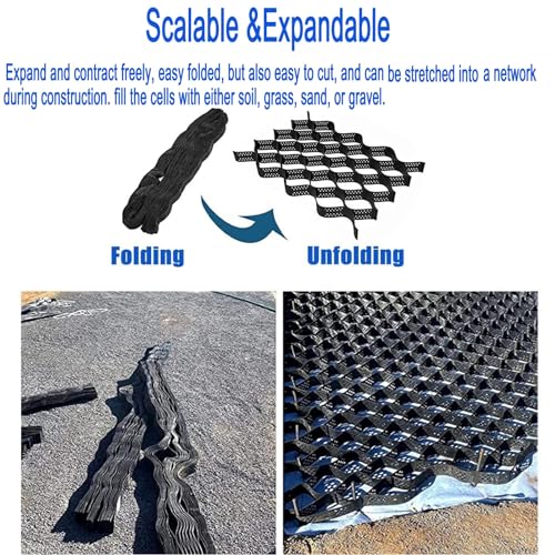 Grille de stabilisation de gravier stabilisation du sol allée robuste 5cm - 6