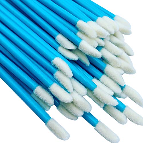 Disposable Lip Brushes Make Up Brushes Lipstick Gloss Wands Applicator Tool Kits (200pcs, Blue)