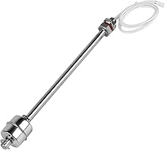 EXLECO Interruttore a galleggiante in acciaio inox, 200 mm, sensore verticale del livello dell'acqua M10, regolatore del livello dell'acqua 0 ~ 230 V, sensore di livello liquido, sensore di livello