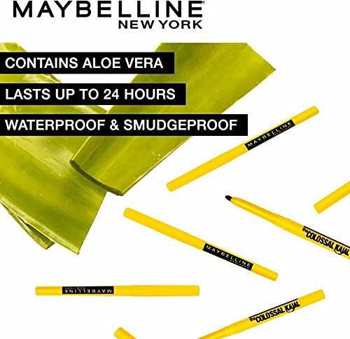 Image of Maybelline New York Colossal Kajal Pencil, Black, Combo Pack Of 3, Matte Finish