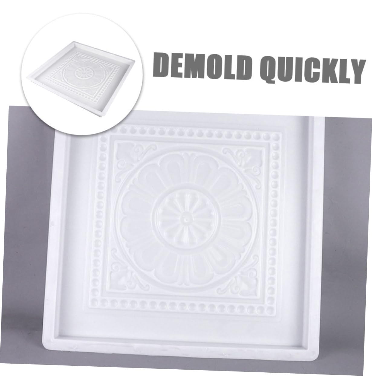 Homoyoyo Molde Para Baldosas De Reutilizable Molde De Hormigón Práctico Diseño Fácil De Usar Para Jardines y Patios 40x40cm 3.5cm De Grosor