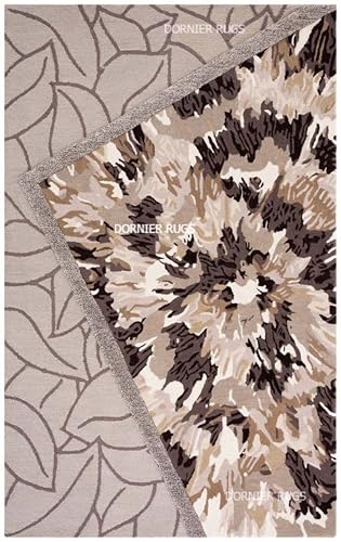 Image of 5x8 Ft Wool Floor Rug - Premium Handcrafted Woolen Tufted Carpet for Home & Office Use