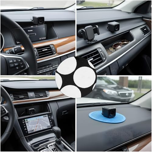 60 Stück 25mm Doppelseitige Klebepunkte, Transparent Foto Klebepads, Rund Transparente Aufkleber Keine Spuren Selbstklebende Klebepunkte für Auto Handyhalterungen und DIY Projekte