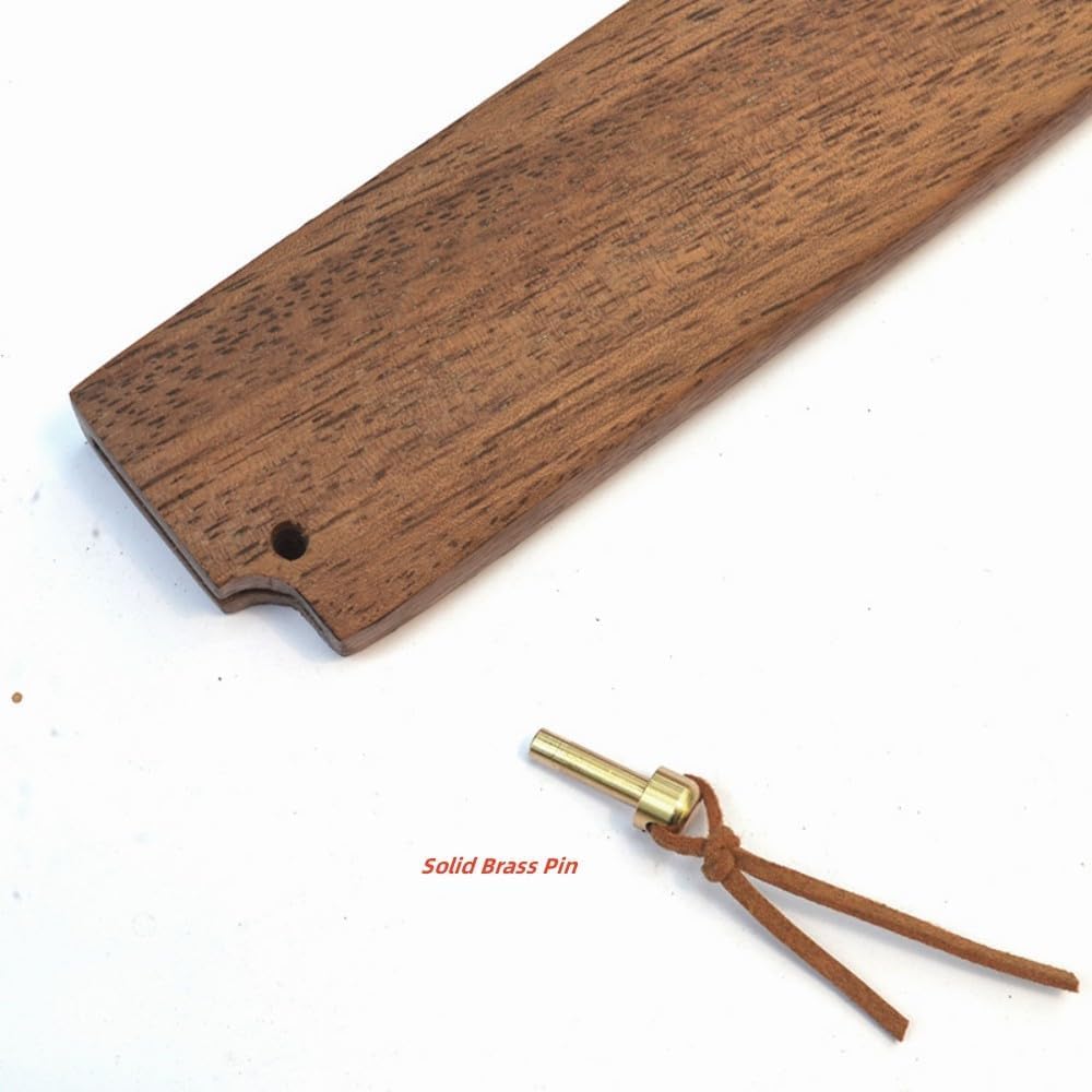 Étui en Bois de Noyer Noir Fait à la Main pour Couteau Japonais Sashimi Couvercle en Bois Avec épingle en Laiton Étui pour Couteau de Chef Protecteur (Yanagiba Sujihiki 270MM)