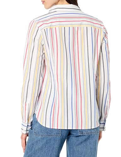 Image of Nautica Women's Button Front Long Sleeve Roll Tab Shirt