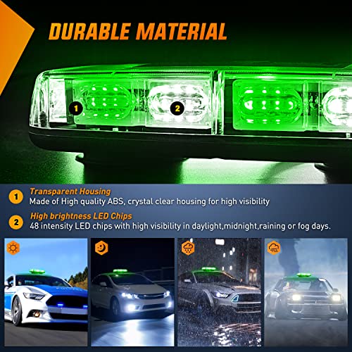 Image of Nilight 12 Inch Roof Top Strobe Lights 48LED 12V 24V