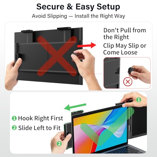 Image of MAGICRAVEN Laptop Screen Extender, 15.6 inch 1080P IPS Portable Monitor, Travel Monitor for 13-15.6 inch Laptops with USB-C /HDMI Port, Plug and Play Attachment Screen for Windows /Mac /Android /Switch /PS5 /Xbox
