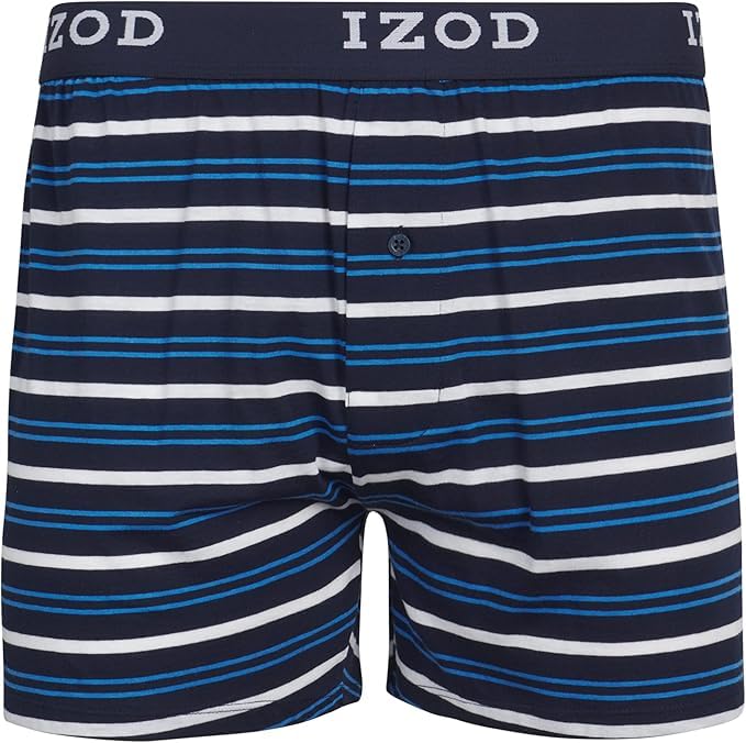 IZOD Men's Boxer Shorts - 8 Pack Classic Knit Mens Underwear Boxers with Functional Fly - Breathable Boxers for Men (M-2XL)4