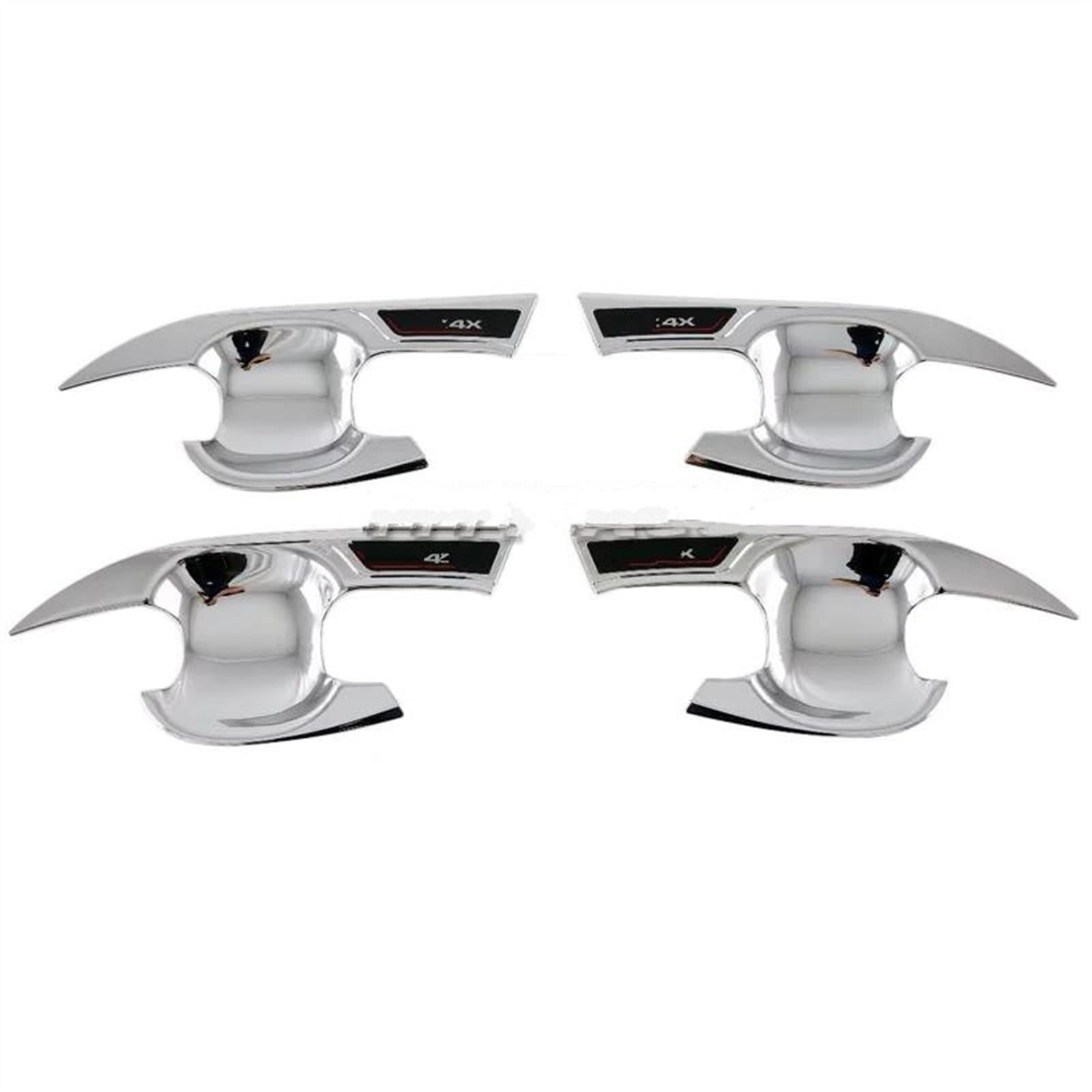 Kjhopy Silver 2 Abs Carbon Fiber Car Door Handle Cover Trim For Toyota Bz4x 2022 2023 Side Grab Doorknob Bowl Exterior Dec Exterior Door Handle(Silver 2)