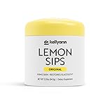 Dr. Kellyann Lemon Sips, Citrus Drink Mix (21 Servings) Rehydrate, Detox, Revitalize, Sugar Free, Fat Free, Non GMO, Hydrates and Firms Skin (Lemon)