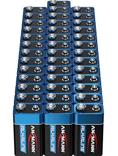 9V Block Batterien 40 Stück - Alkaline 9 Volt Blockbatterie ideal für Bewegungsmelder, Messgerät, Spielzeug, Fernbedienung, Fernsteuerung,